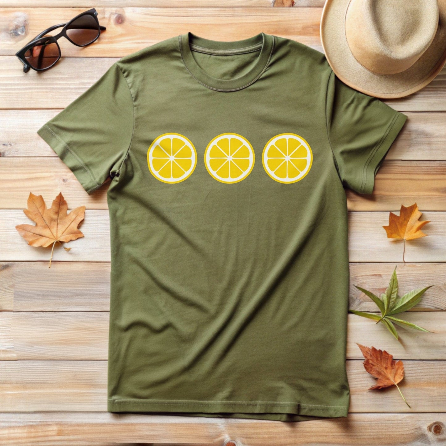 Lemon Slice Pattern Graphic T-Shirt