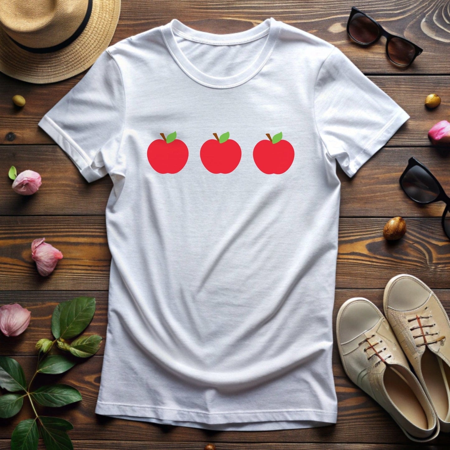 Red Apples Graphic Design T-Shirt