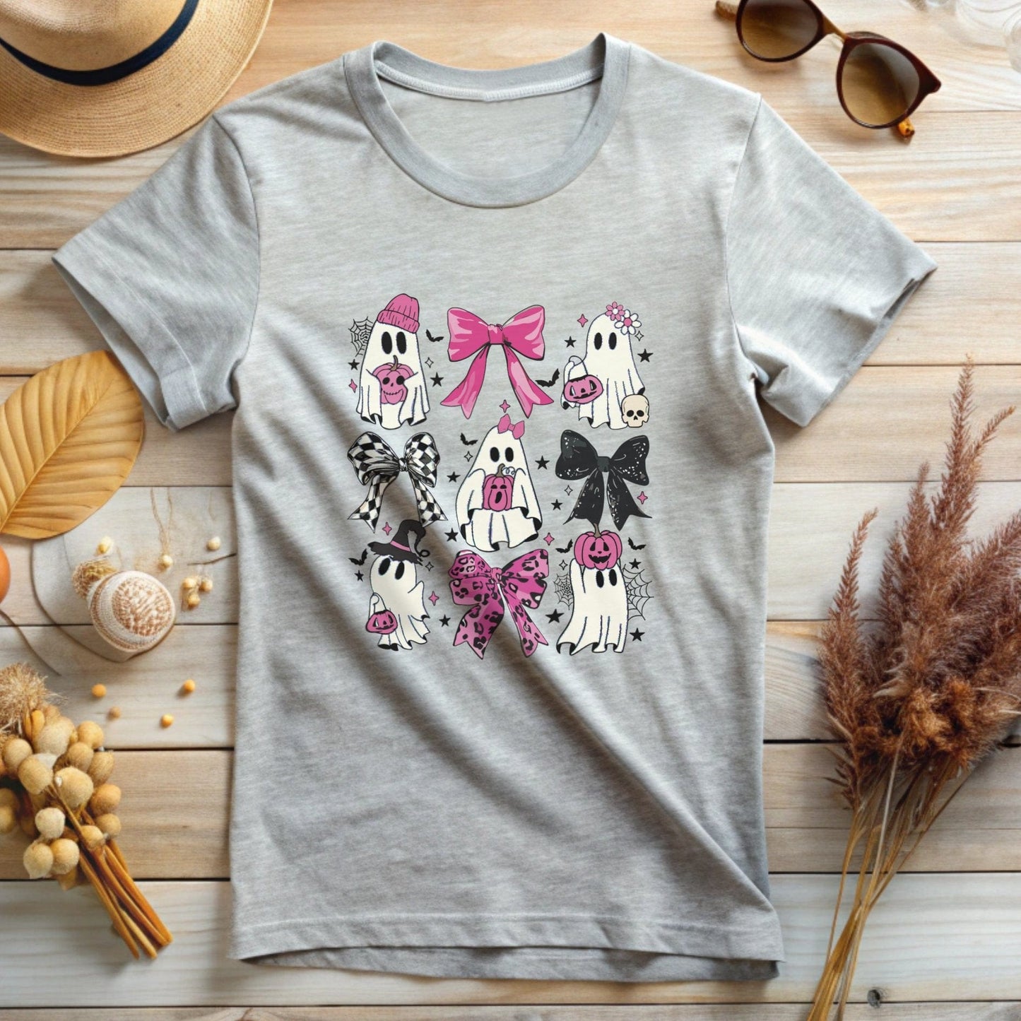 Bows and Pumpkins Ghosts T-Shirt