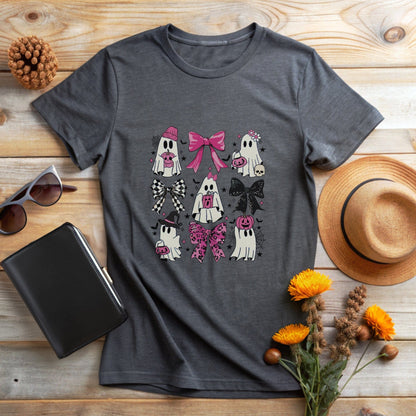 Bows and Pumpkins Ghosts T-Shirt