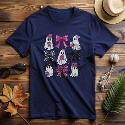 Bows and Pumpkins Ghosts T-Shirt