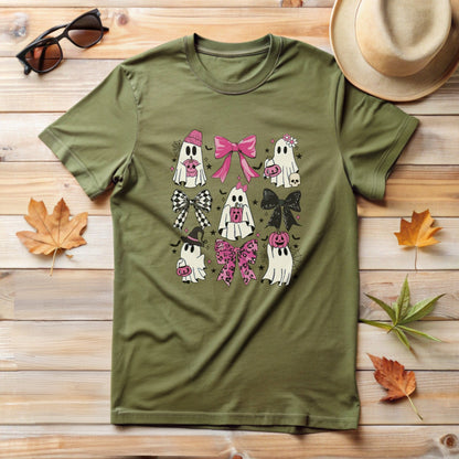 Bows and Pumpkins Ghosts T-Shirt