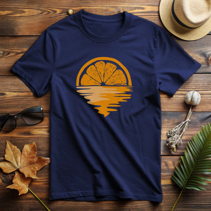Relaxing Sunset Orange Fruit Graphic T-Shirt