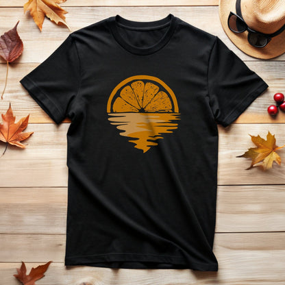 Relaxing Sunset Orange Fruit Graphic T-Shirt
