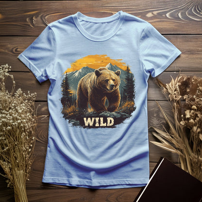 Wild Bear Adventure Mountain Scene T-Shirt